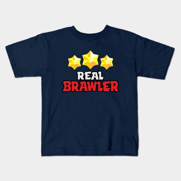 Real Brawler Kids T-Shirt by Marshallpro